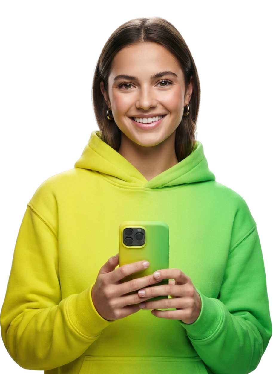 Girl with phone